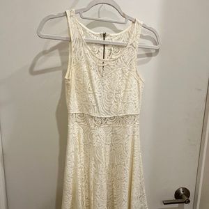 White Lace Skater Dress Size S/M